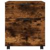 VidaXL Mobile Filing Cabinet with Wheels Smoked Oak 45x38x54 Cm Wood 817135