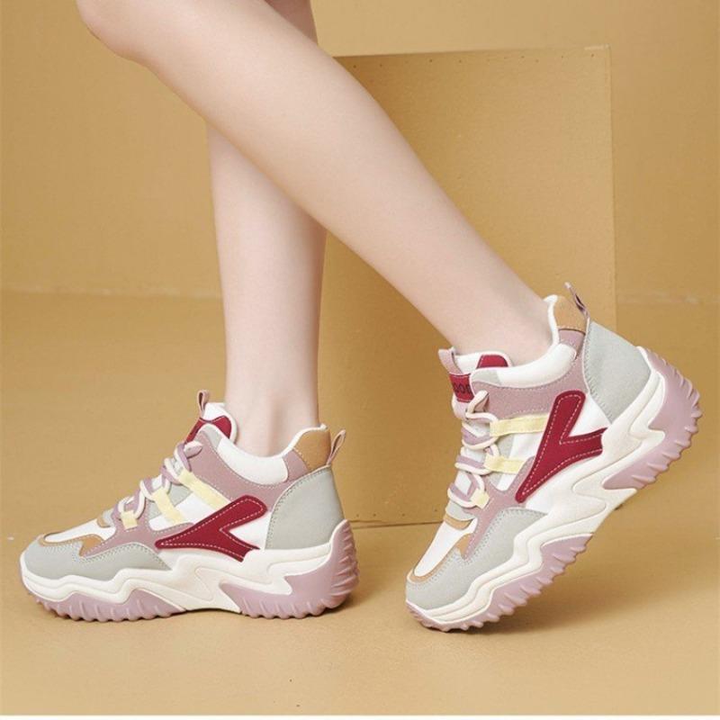 

2 autumn trendy new dad shoes female students versatile sports shoes street shot heightening shoes female Z0 35