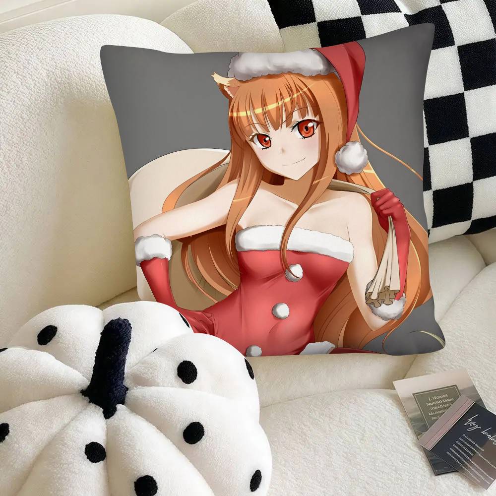 Spice And Wolf Anime Pillow Case Square Pillow Bedroom Sofa Leisure Comfort Cushion Car Home Decoration