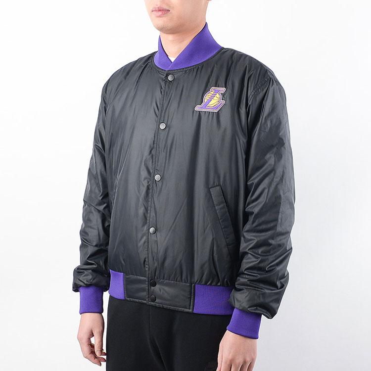 Nike NBA Los Angeles Lakers Bomberjacke Schwarz Lila Herren DB4787-010