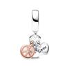 Rose Gold Series Firefly, Key Pendant Bead Component Bead Component Ideal Designed For European Authentic Original Bracelet High Quality Fine Jewelry