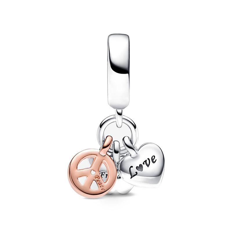 Rose Gold Series Firefly, Key Pendant Bead Component Bead Component Ideal Designed For European Authentic Original Bracelet High Quality Fine Jewelry