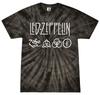 T-shirt Tie-Dye con Simboli Led Zeppelin Rock Classic Taglia Giovani e Adulti Tee