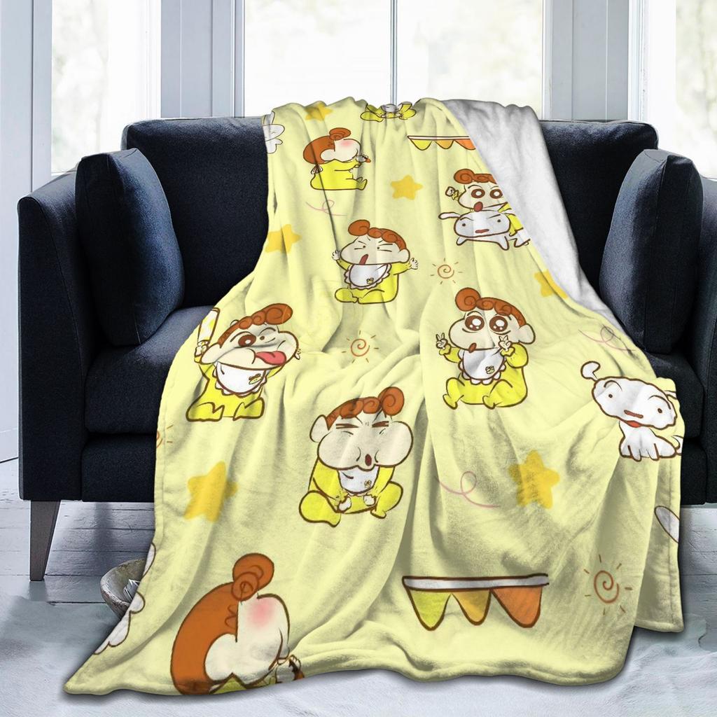 Crayons Shin Chans Anime Blanket Flannel Spring Autumn Multi-function Ultra-Soft Throw Blanket for Home Car Rug Piece