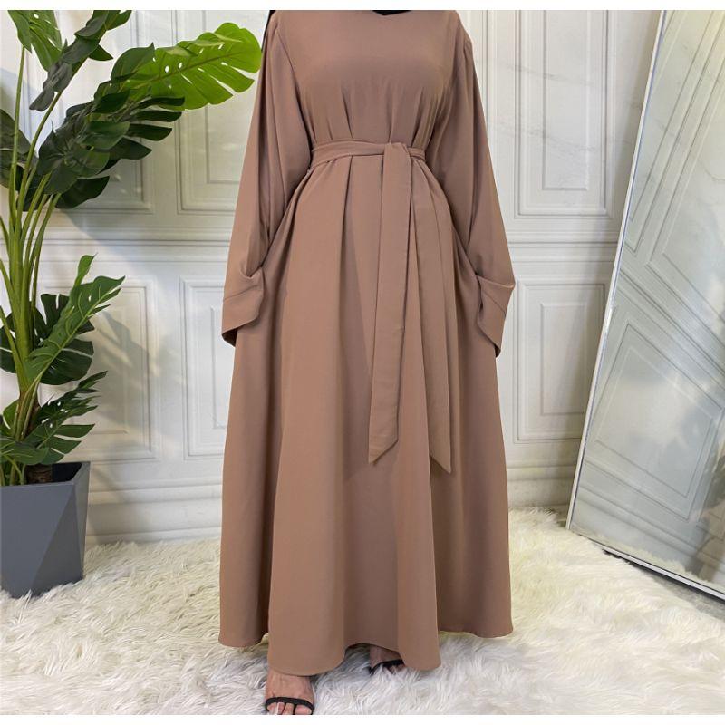 

2020 Autumn and Winter New Large Size Lace Dress Women Brown L