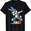 Happy Easter Bruh Funny Dabbing Bunny Kids Boys Unisexs T Shirt Vintage Streetwear Stretched Graphic Breathable Comfortable