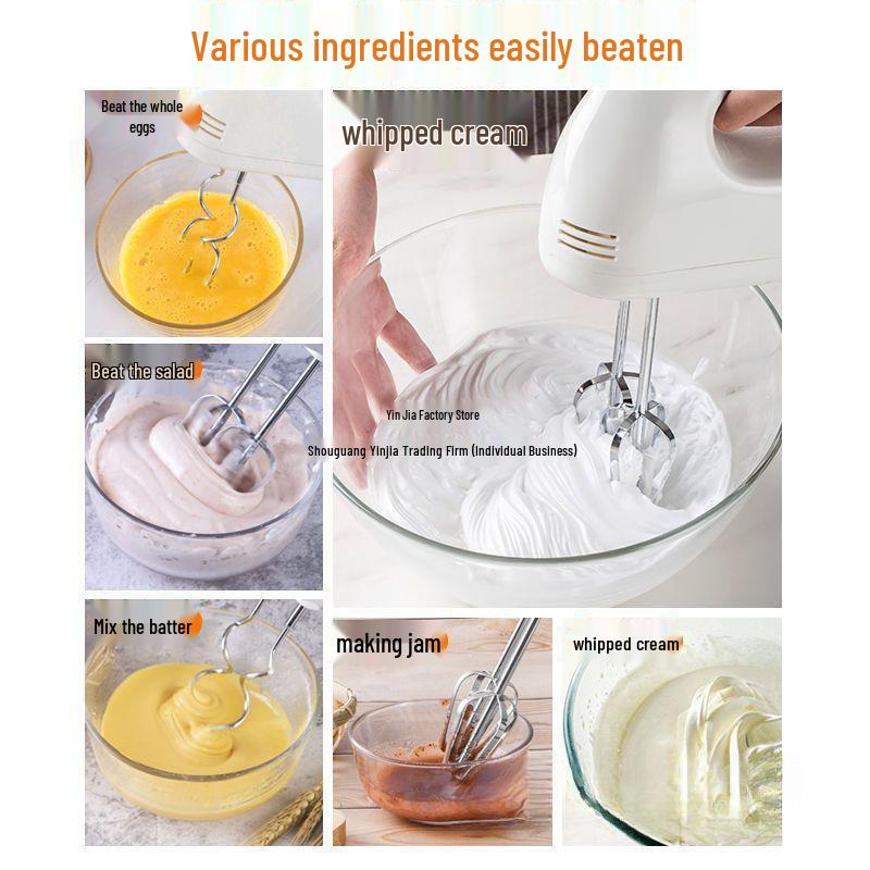Electric Mini Handheld Egg Beater and Cream Frother for Baking