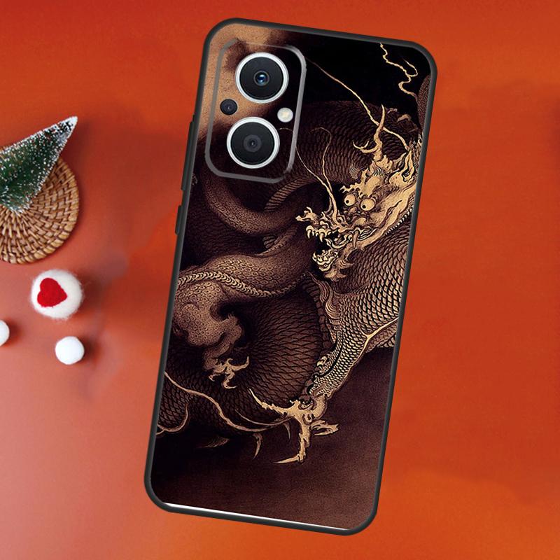 Chinese Style Crane Dragon Case For OPPO Find X9 X8 X5 X6 Pro OPPO Reno 14 12 10 13 Pro 14F 13F 12F 11F 7 8 Lite Cover