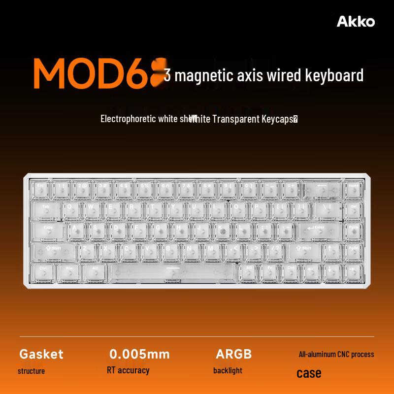 AKKOMOD68 Dichtung Aluminium Kabelgebunden 8K Magnetschalter Gaming-Tastatur
