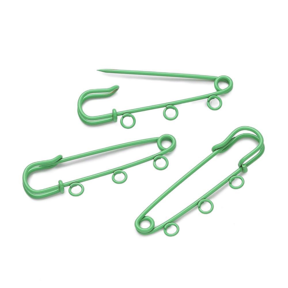 10pcs/lot Colorful Safety Pins Brooch Blank Base Brooch Pins 3/5 Rings Jewelry Pin for DIY Jewelry Making Supplies Accessorie