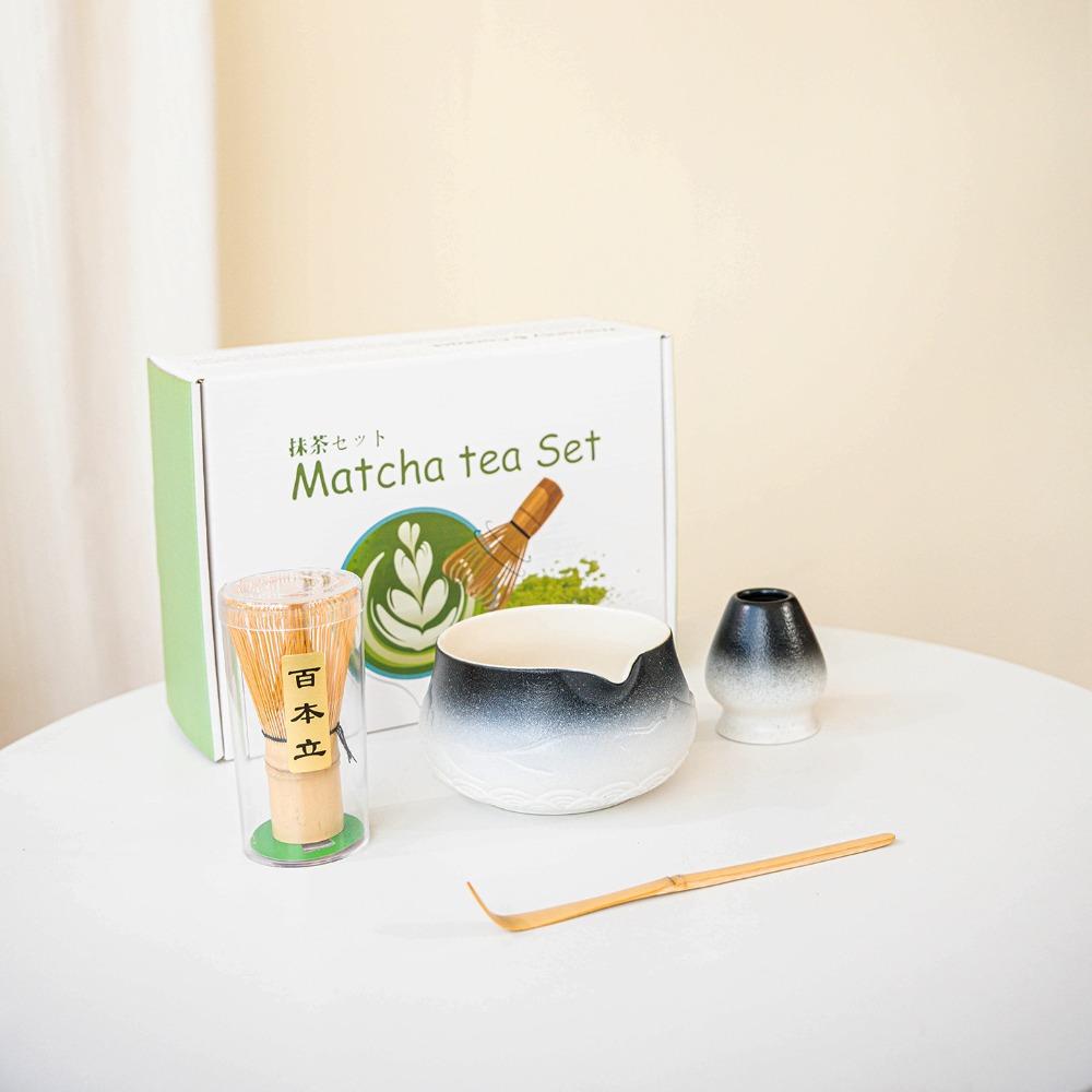 5/7Pcs New Ceramic Japanese Matcha Set Reusable with Pouring Spout Matcha Whisk Set Matcha Making Kit Matcha Equipment