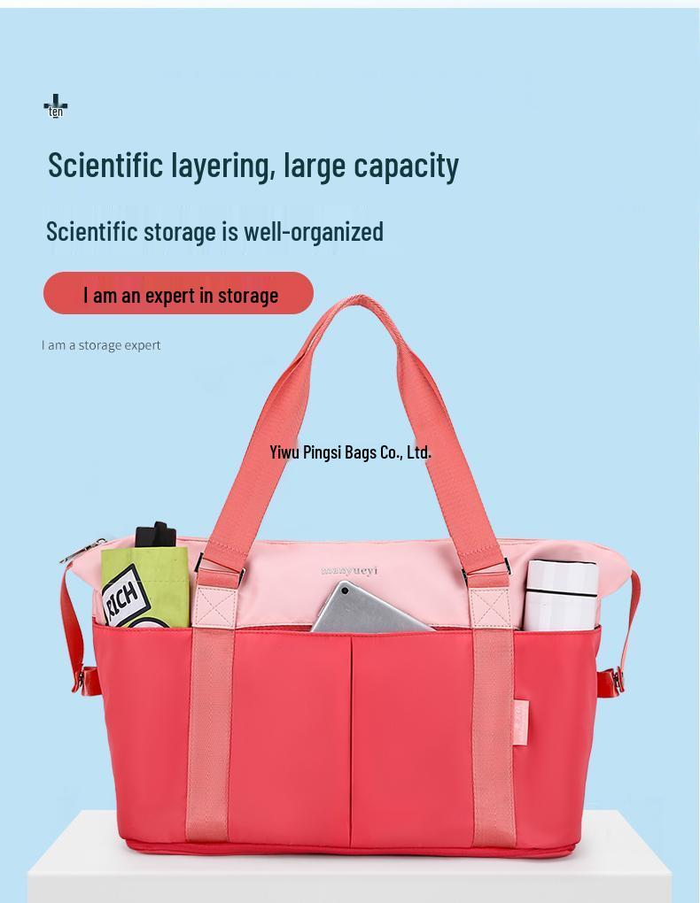 Man Yueyi Expandable Large Capacity Trolley Handbag: Versatile Travel, Business, and Fitness Bag.