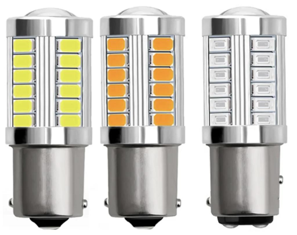 2x 1156 LED BA15S P21W PY21W BAY15D 5630 5730 33SMD LED Bulb BAU15S P21/5W 12V For Signal Lights Reverse Lamp