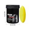 Car Tire Shine 150g Rim Cleaning Paste with Sponge Waterproof Wheel Shine Balm for Vehicle Exterior Automotive Truck Trailer