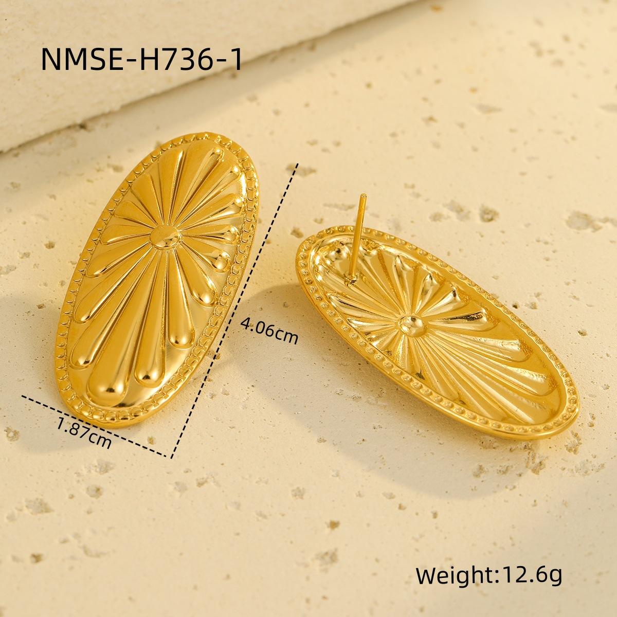 GEMCHIC Women s Stainless Steel Earrings and Ring Set Geometric Design Luxury Fashion Jewelry