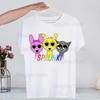 Sprunki Plush T Shirts for Guys O-Neck Short Sleeve Regular Mens Height Quality Men Hip-Hop Tee Shirt