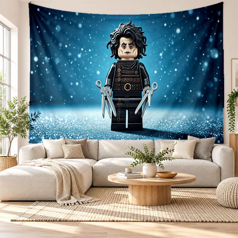Edward Scissorhands Wall Tapestry Home Decor Hanging Cloth Art Background Tapestry for Bedroom