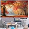 2D Plane, 1 Piece. Autumn Maple Leaf Pumpkin Thanksgiving Background Banner Banner Set