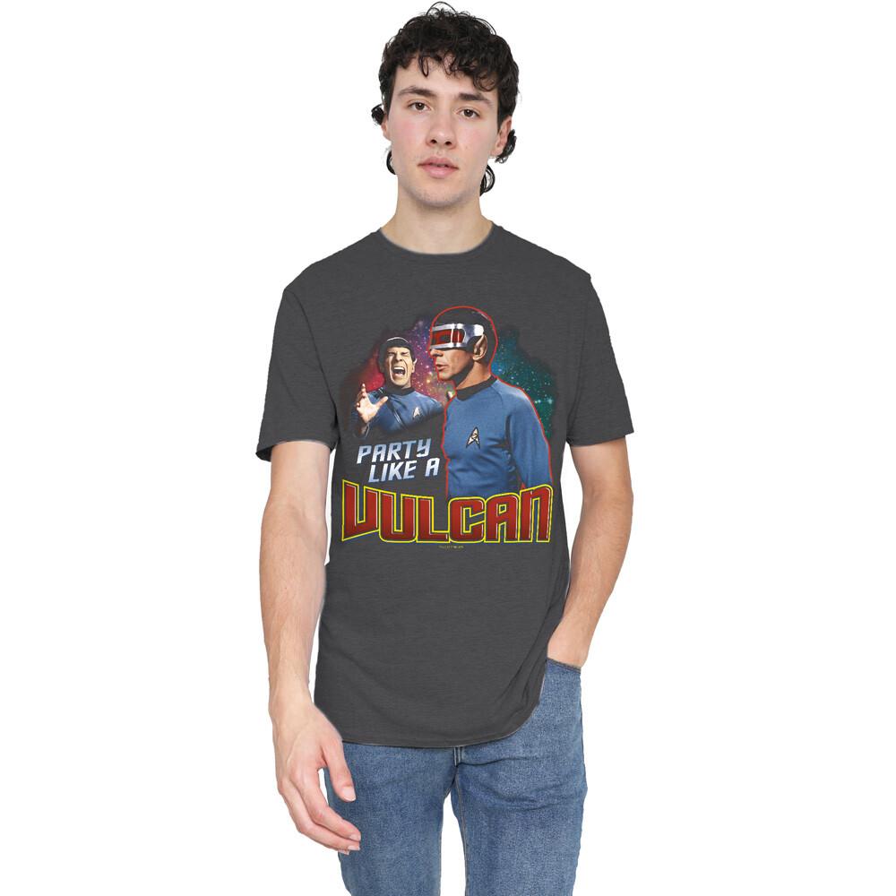 Star Trek Party Like A Vulcan T-Shirt S-3XL Charcoal L