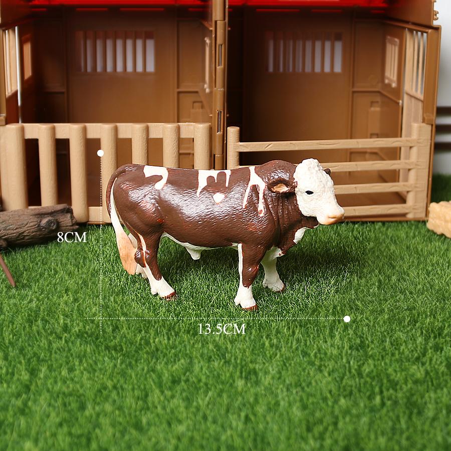 Simulering Gård Verden melkeku Storfe Okse Kalv yak Moskusokse Pedagogisk dyremodell figur leketøy hjemmedekor Gave Til Barn