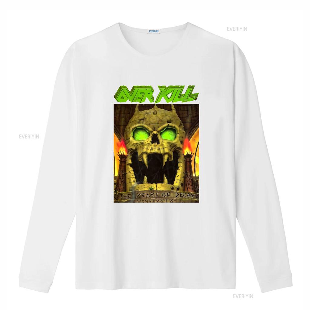 OVERKILL Band Vintage Years Of Decay Tour Concert T Shirt Men S 4XL Black UR102 vintage Washed Casual Versatile homme