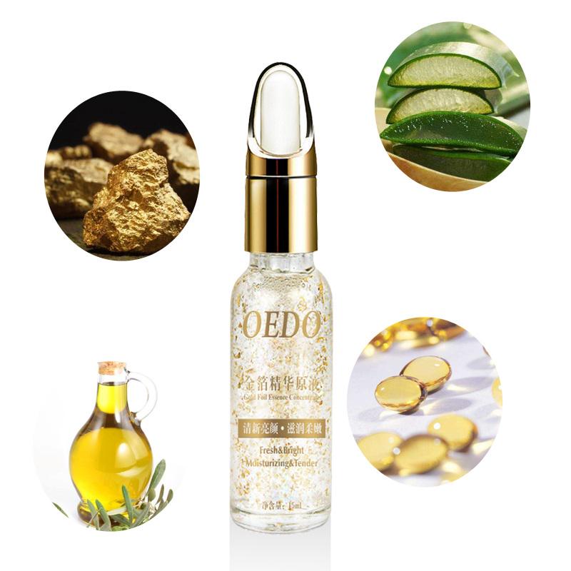 Shrink Pores Gold Hyaluronic Acid Liquid Moisturizing Face Serum Whitening Anti Wrinkle Skin Cream