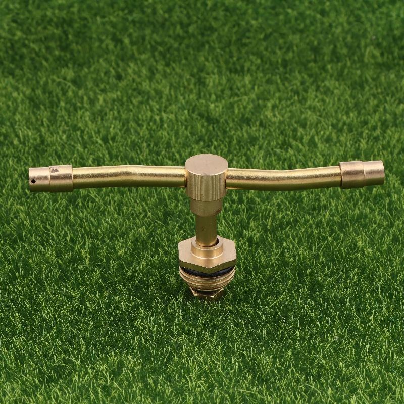 2 Arm Rotating Brass Nozzle Automatic Rotating Sprinkler Garden Agriculture Lawn Irrigation Watering Nozzle Spray