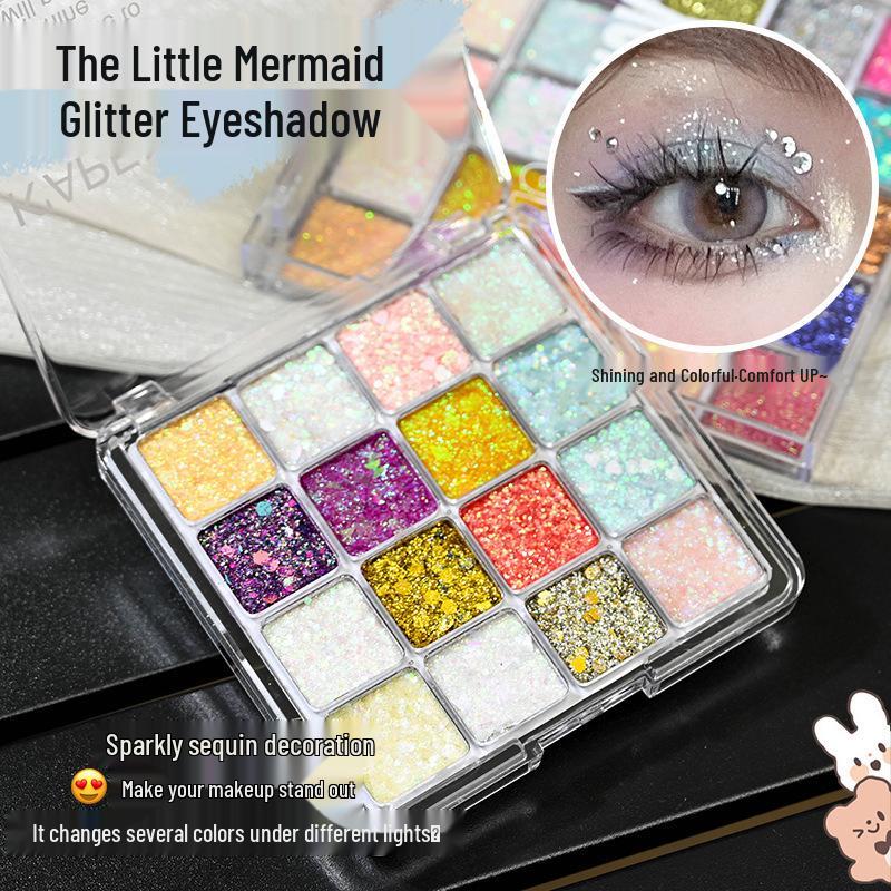 

16-Color Eyeshadow Palette: Versatile Matte, Glitter & Shimmer for Eyes & Contouring