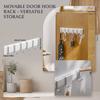 Wall Mounted Hook Rack Over Door Hanging Rack Multi Hook Organizer for Kitchen Bathroom Storage Space Saving Durable Design