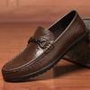 Fashion Genuine Leather Mens Loafers Casual Shoes Comfortable Moccasins Luxury Formal Slip On Flats Driving Shoes for Man Walking Shoes