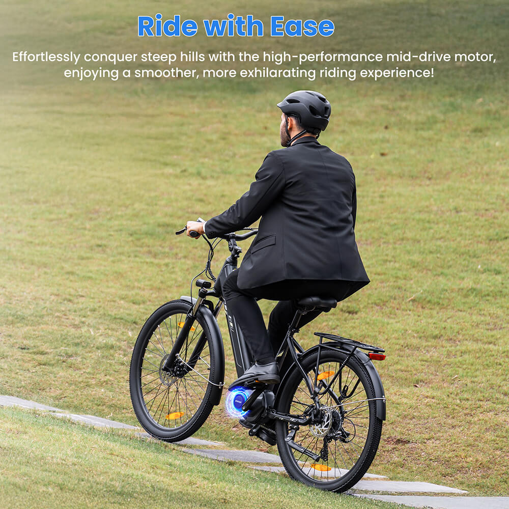 Touroll Urbano 3 EU Plug Grey, 27.5 Inches, 36V 13AH Battery Capacity, 250W Mid-motor E-bike