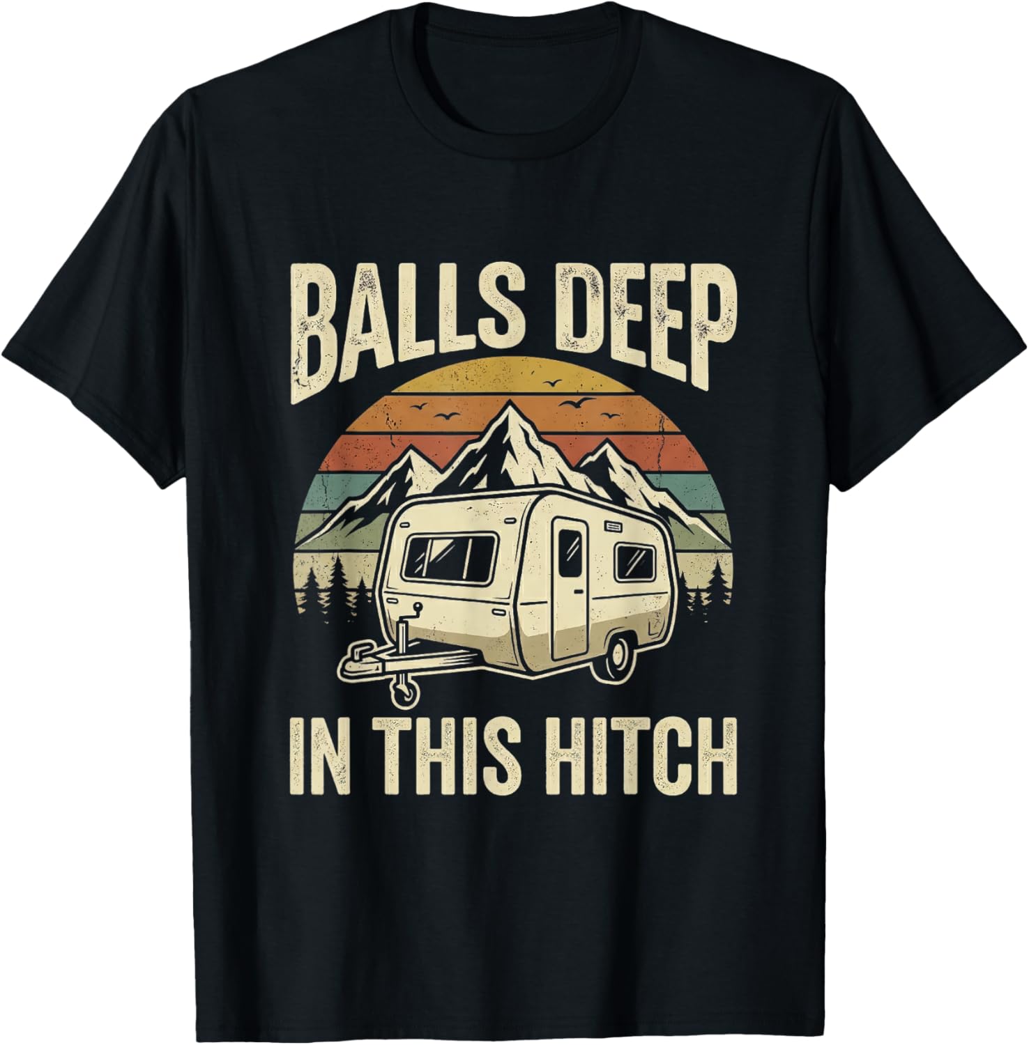 Balls Deep in This Hitch Funny Camping Tshirt Men Camper T-Shirt S разноцветный