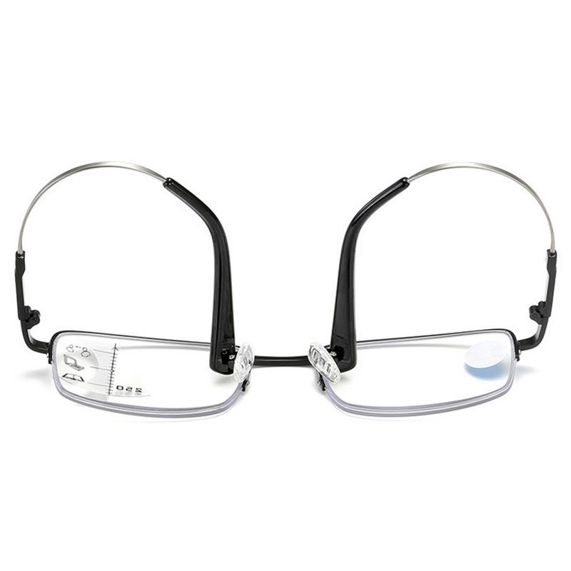 Progressive Multifocus Computer Reading Glasses Blue Light Blocking Titanium Alloy Spring Hinge Multifocal Readers Eyeglasses