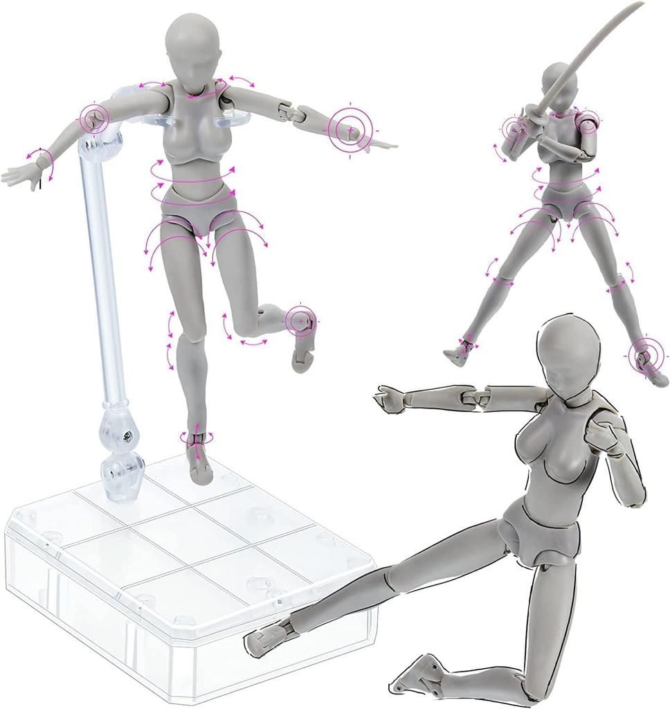 Drawing Model Figuarts Body-chan Male and Female Drawing Mannequin Figure Model Doll Body Manga Model Drawing with Stand Doll Type Body