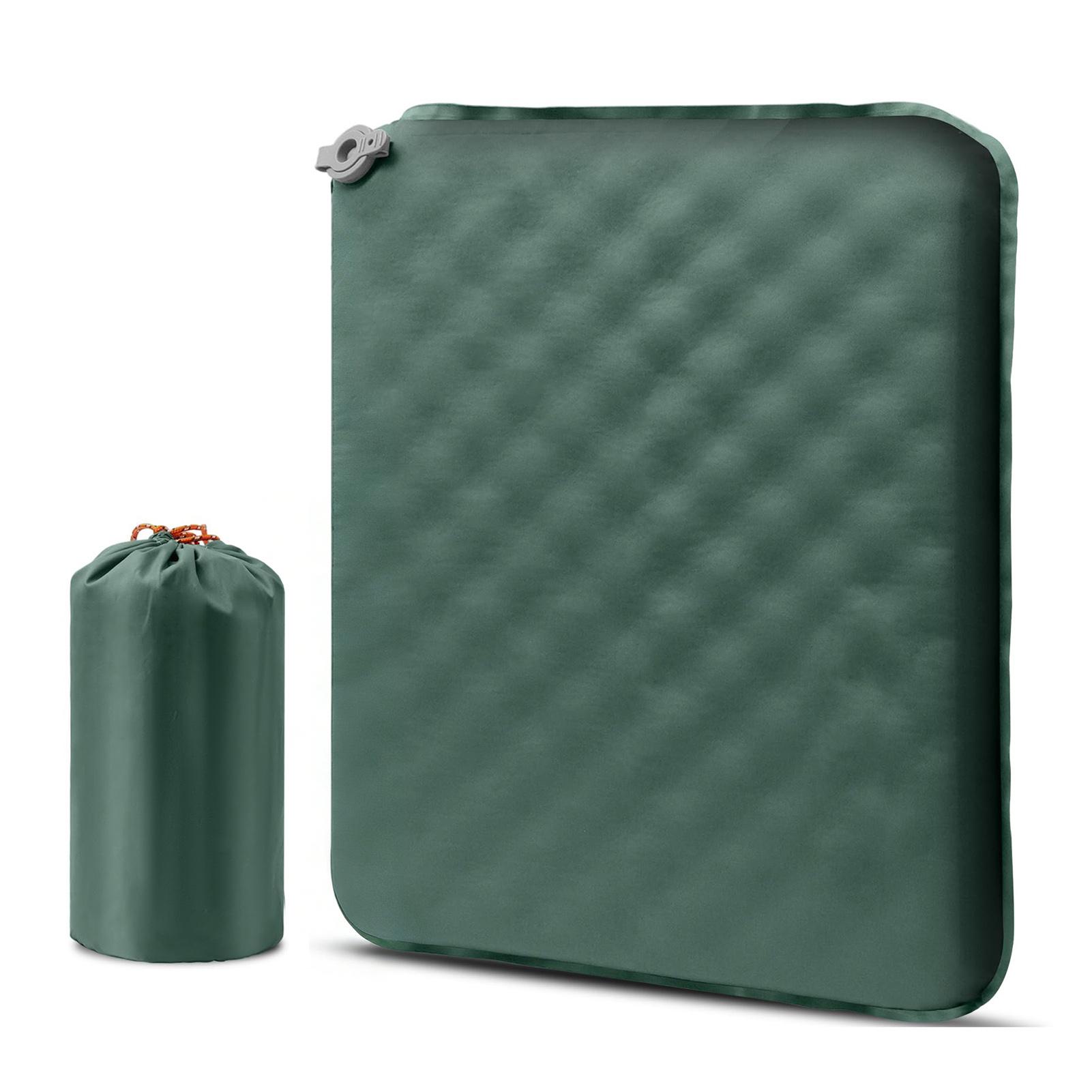 Portable Self Inflating Seat Cushion 5 Seconds Auto Inflate Camping Pad with Memory Foam Lightweight Travel Pillow for