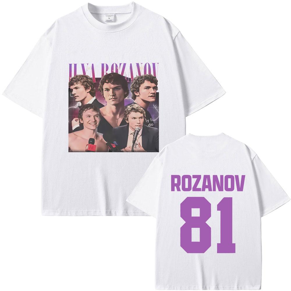 Heated Rivalry Ilya Rozanov Hollanov 81 Tshirt Men Women Casual Oversized Short Sleeve T Shirts Male Fashion Trend Streetwear