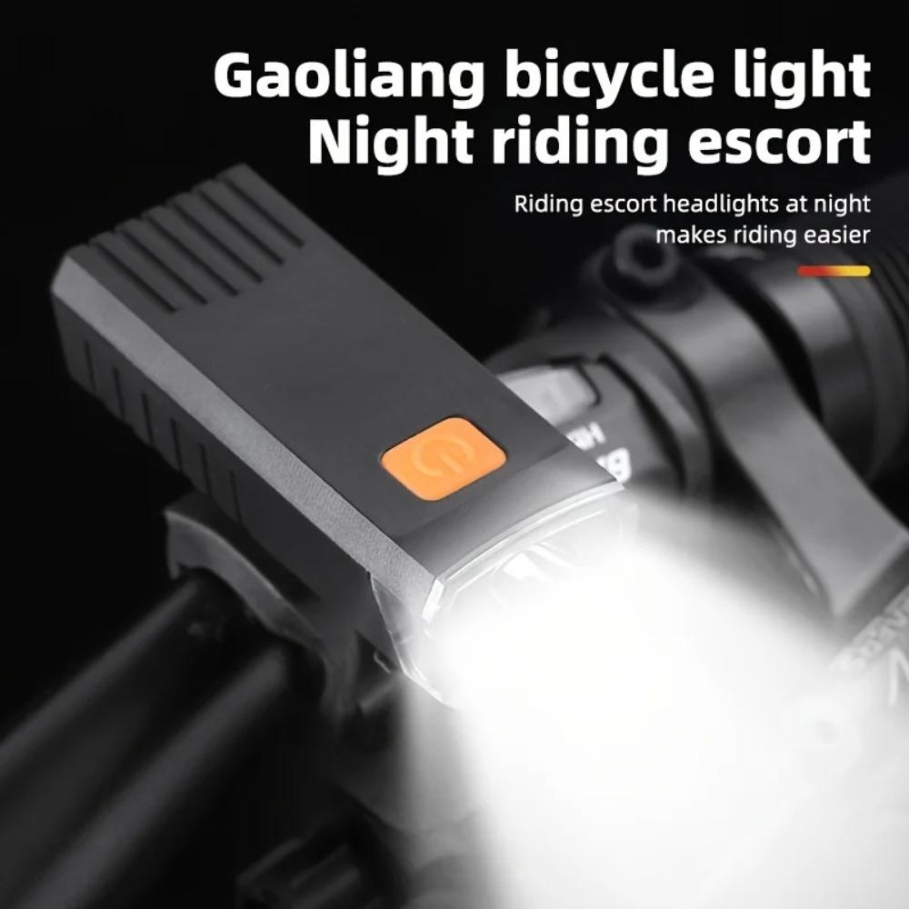 USB Rechargeable LED Bicycle Headlight - High Brightness, Easy to Install, ABS Material, Ideal for Night Riding
