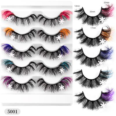Nuovo Prodotto Ciglia Finte 6d Colore Alta Imitazione Ciglia Decorative Ciglia Fritte Ciglia Disordinate Spesse Ciglia Innestate