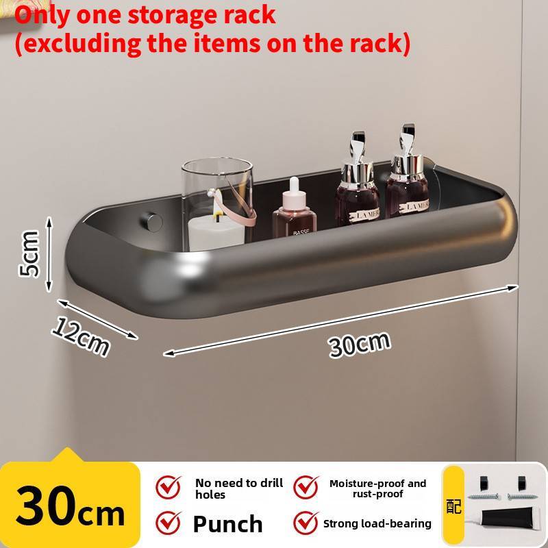 Bathroom Wall Storage Shelf With No Holes Required Design For Home Organization