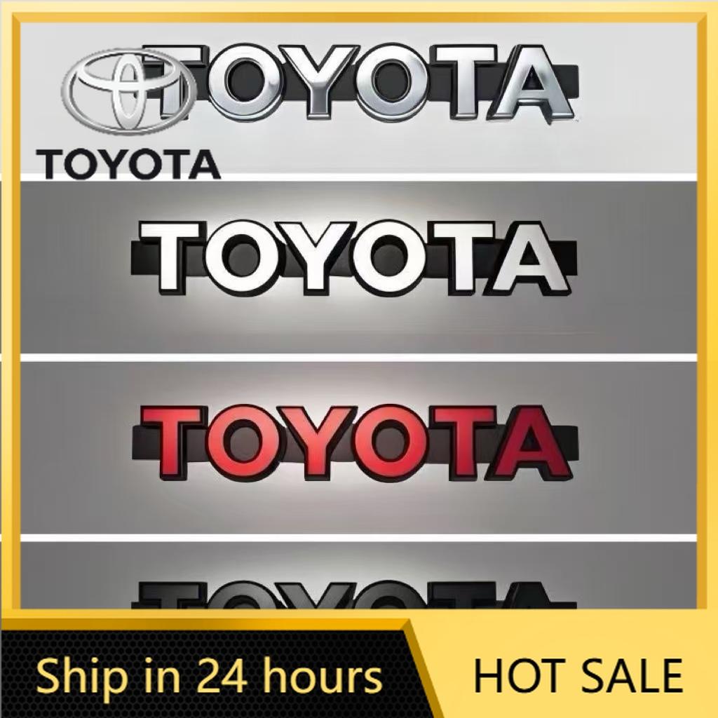 38x6,5x1,5cm Retro-Stil Toyota Buchstaben Kühlergrill Emblem | Reflektierendes Frontabzeichen Highlander, RAV4, Venza, Corol Autoaufkleber