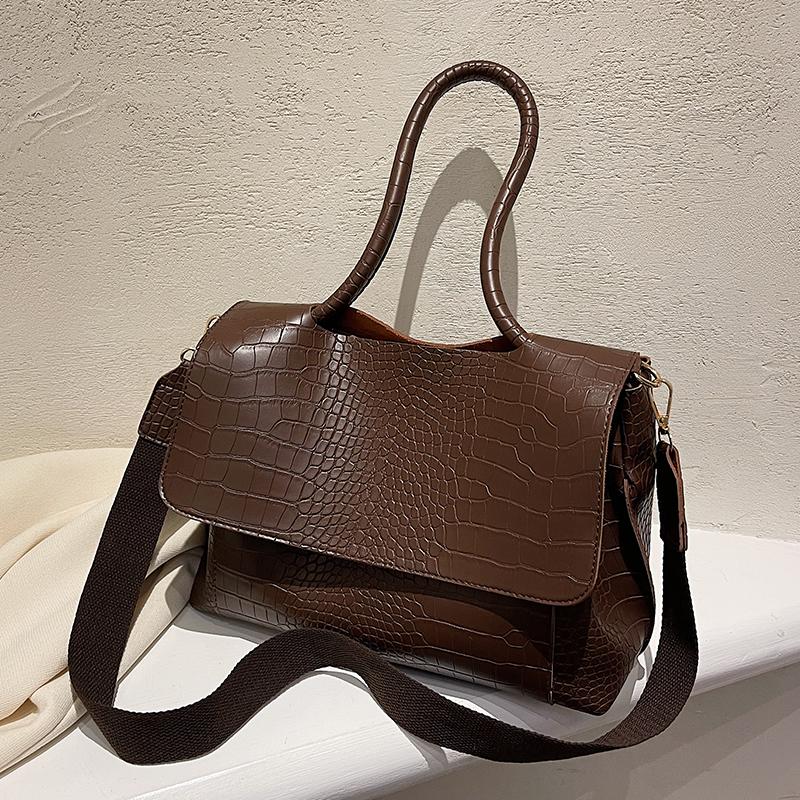 Fashion Women' Leather Briefcase Large Capacity Lightweight Textured Office Bags for Women Trendy Female Executive Suitcase