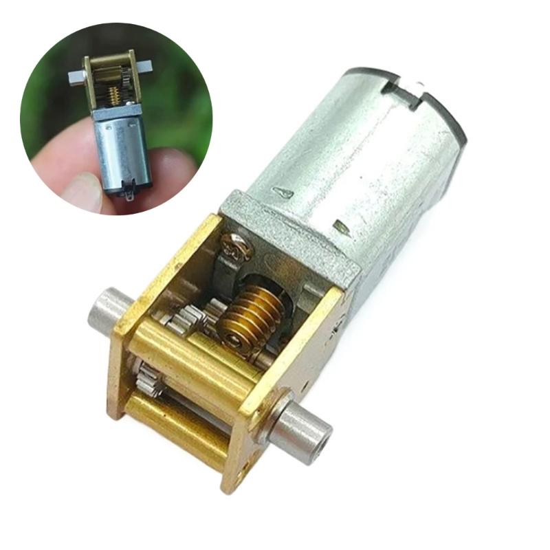 3.7V 850RPM Double Shaft Gear Motor Worm Full Metal Gear Box Reduction Motor Large Torque Replacement for Automation