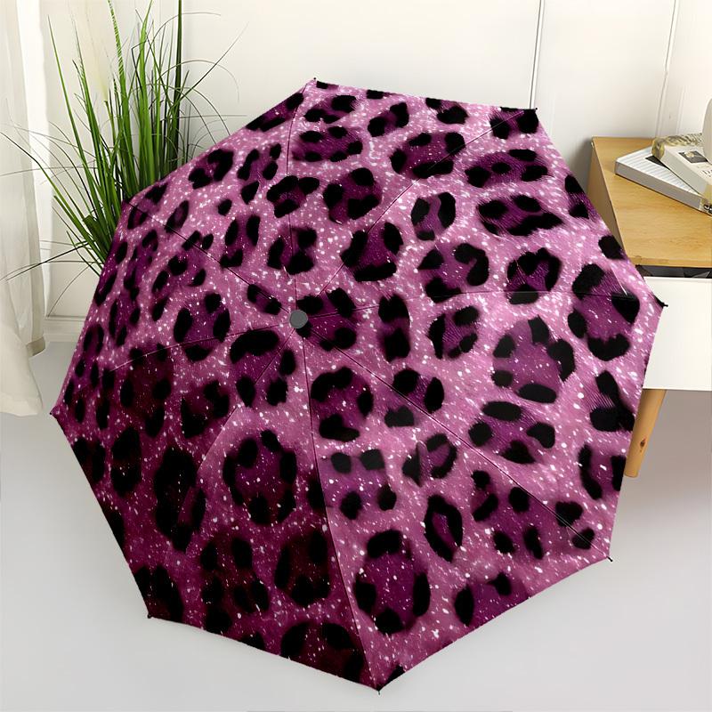

Leopard print,Texture Automatic Folding Umbrella Compact 8 rib Design,Unique Style,Suitable for Everyday Outdoor Use,Perfect Gift for