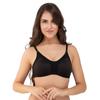 Clovia Cotton Rich NonWired Spacer Cup TShirt Bra (BR1 8P1 Black 0C)