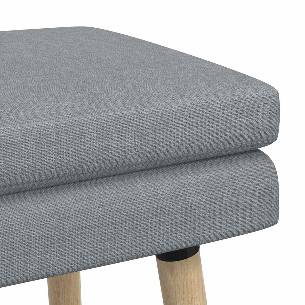 Double Layer Bench Light Gray 60 X 40 X 46 Cm Fabric