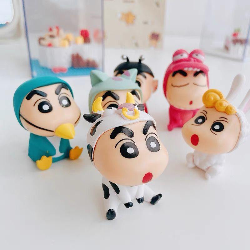 Cow-Themed Crayon Shin-chan Blind Box and Car Set