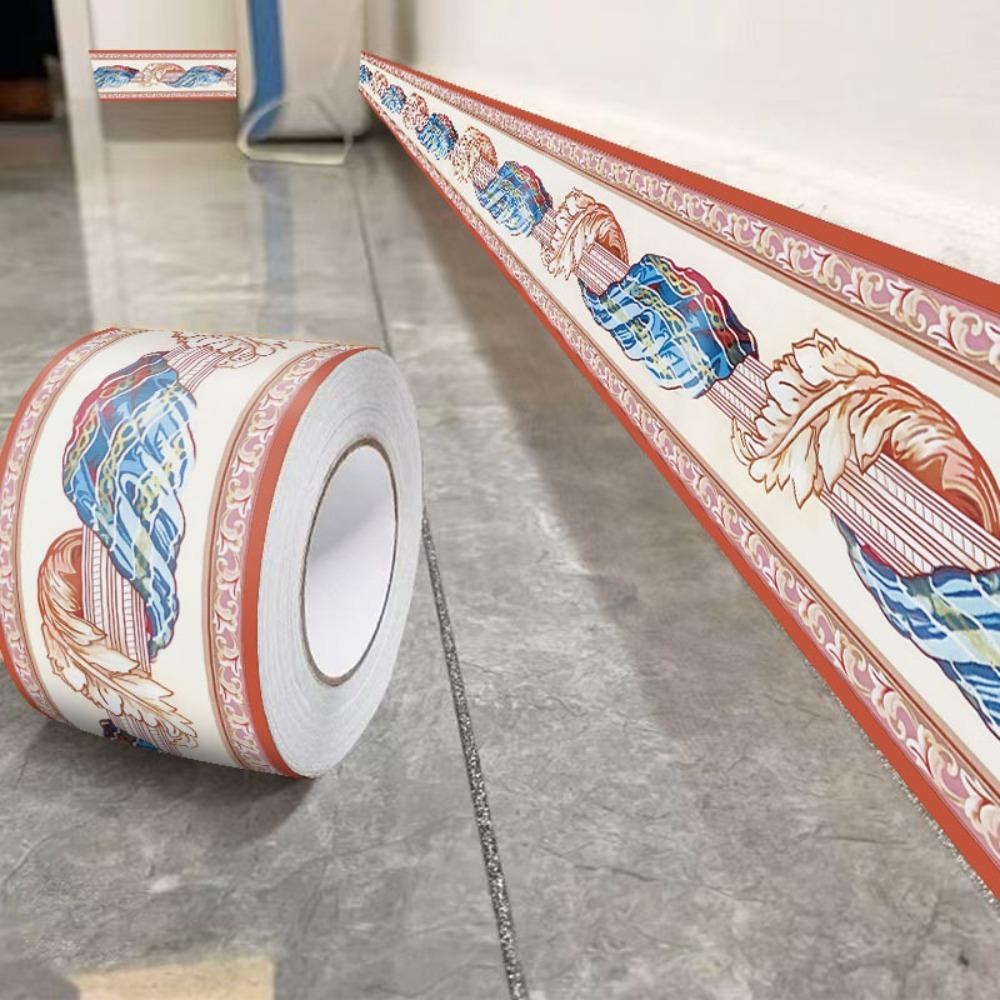 Fashion 5 Meter Wall Base Thickened Anti-collision Skirting Line Self Adhesive Soft Wall Sticker Bedroom