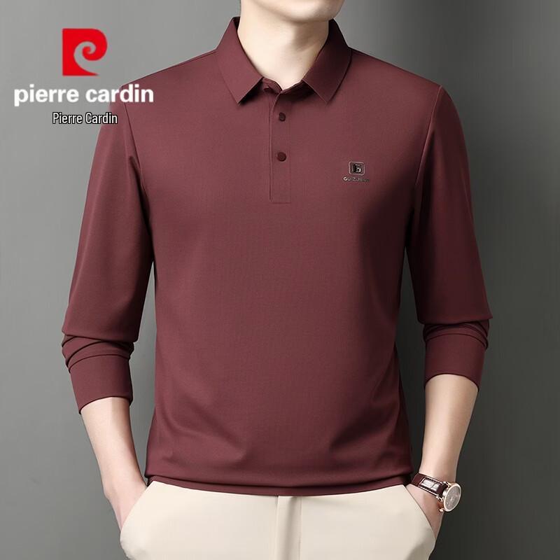 Pierre Cardin Men's Business Casual Long-Sleeve Polo Shirt