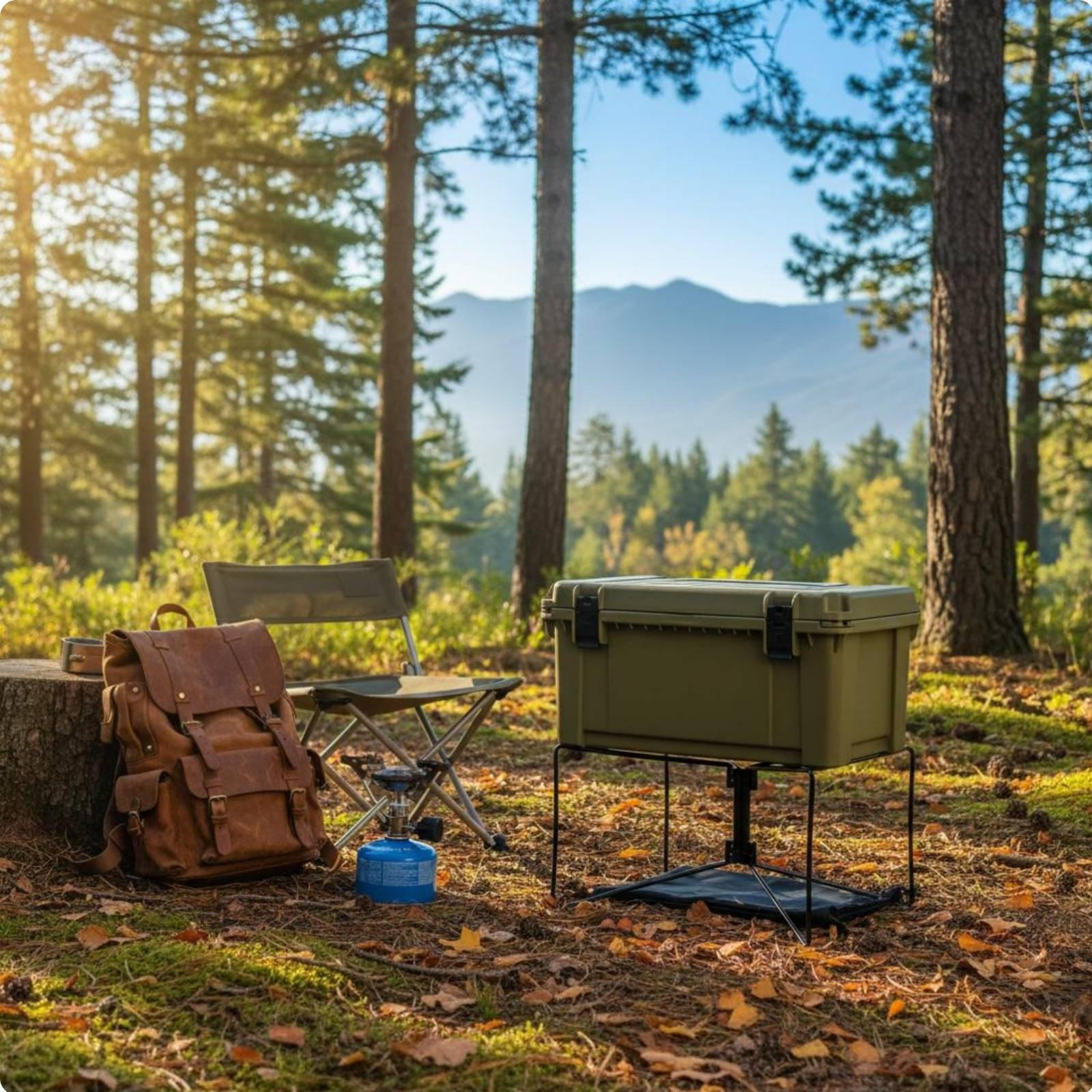 Foldable Beverage Stand Quick Setup Folding Lightweight Storage Box Rack for Campers,