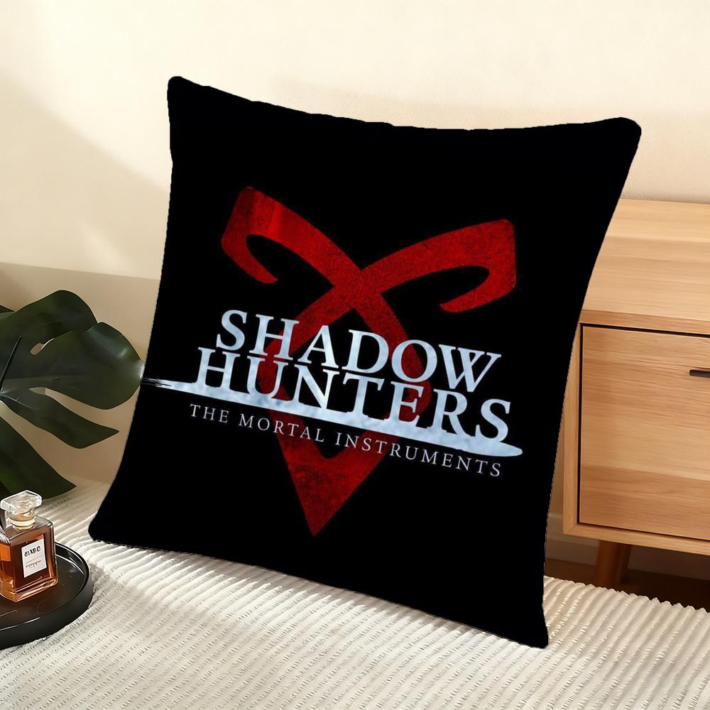 S-Shadowhunters Cushion Cover Soft Short Plush Pillow Cover Smooth Cozy Texture Aesthetic Cushion Case Home Decor